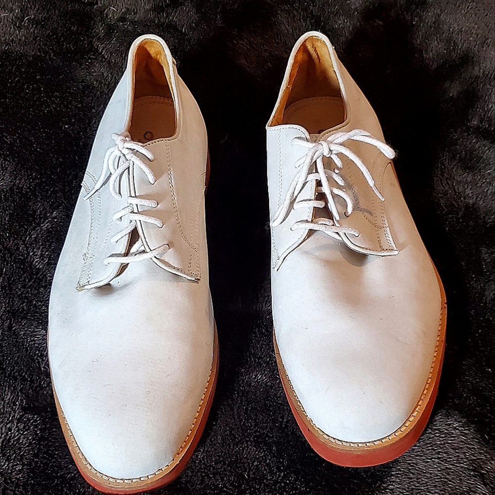 Mens Orvis White Suede Oxford "Bucks" size 12